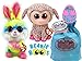 TY Beanie Boos 2018 Easter Collection Lollipop (Multi-color Bunny) & Dixie (Grey Lamb) Gift Set Basket Bundle with Bonus 