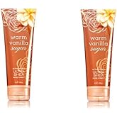 Bath & Body Works Warm Vanilla Sugar Body Cream, Ultimate Hydration Moisturizer with Shea Butter & Hyaluronic Acid for Dry Skin, Sparkling Sugar and Sweet Vanilla Scent, 8 oz - 2 Pack