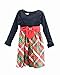 Bonnie Jean Big Girls' Velvet Taffeta Plaid Dress