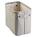 InterDesign Wren Cotton Fabric Bathroom Storage Bin for Magazines, Toilet Paper, Bath Towels - Large, Light Gray