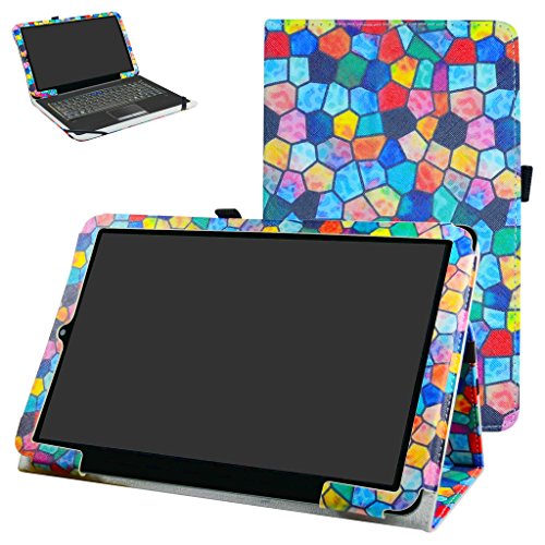RCA 11 Galileo Pro RCT6513W87DK Case,Mama Mouth PU Leather Folio 2-Folding Stand Cover with Stylus Holder for 11.5" RCA 11 Galileo Pro RCT6513W87DK Tablet,Stained Glass