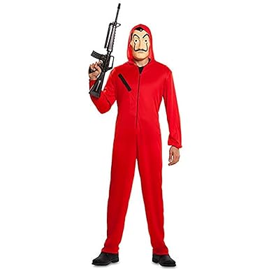 Tuta Cosplaycasa Di Carta Costumi Tuta Da Adulto Per Bambini Tuta Rossa Tuta Di Halloween Maschera