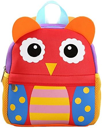 ZakTone Cute Animals Patterns Nursery Toddlers Backpack Kindergarten Kids Baby School Book Bag (Owl)
