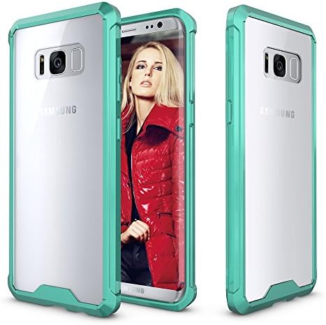 Galaxy S8 Plus Case, OlymTek [Slim Fit] Soft TPU Corner Bumper Anti-Scratch Hard PC Back Protective Clear Case Cover for Samsung Galaxy S8 Plus (Clear Green)