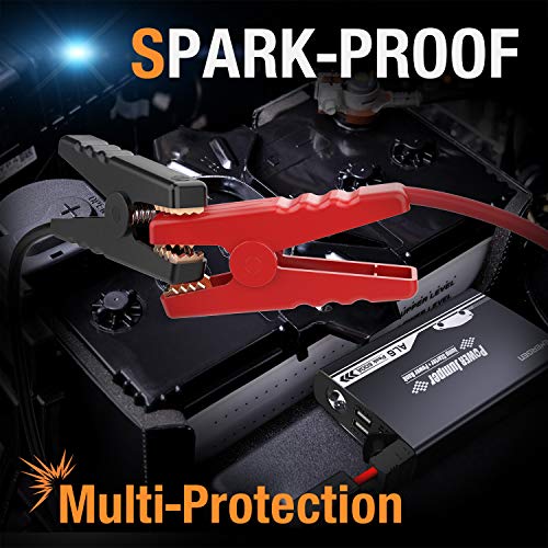 ENERGEN Car Jump Starter AL6 600A Peak 12V for up to 5.0L Gas and 2.5L Diesel Engine Battery Booster with USB Smart Charging Port LED Flashlight UL Certified - Thumbnail 3