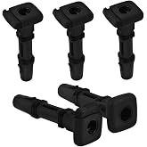 MUCKLILY 5Pcs Adjustable Locking Car Seat Headrest Guide Inserts Durable Plastic Headrests Post Guide Tubes for Front Seat Maintenance and Comfortable Support