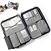 BIMNOOT Packing Cubes 7-Pcs Travel Luggage Packing Organizers Set with Laundry Bag & Shoe Bag (Grey)