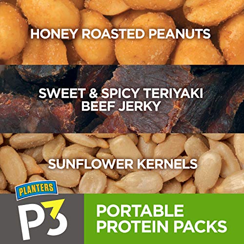 P3 Portable Protein Snack Pack with Honey Roasted Peanuts (Sunflower