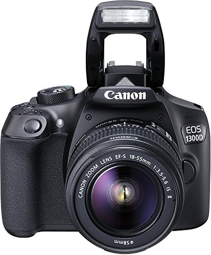 Canon EOS T6 / 1300D with EF-S 18-55mm 18.7MP CMOS 5184 x 3456 Pixels (Black) + 64GB SD Card + Digital Camera Cleaning Cloth