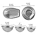 MelonBoat Metal Bath Bomb Molds Fizzies Set of 5, 4 Shell Shape, 6 Hemispheres (2-3/8
