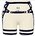 Efashionmx Womens Gothic Studded Pentagram Harness Garter Belts Black