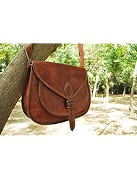 Rústico Town Brown Bolso bandolera de cuero genuino Tote Bolso de mujer