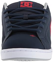DC Men's Net XE Skate Shoe, Navy/red, 9 Medium US