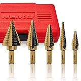 NEIKO 10197A Step Drill Bit Set, 5 Piece, 50 SAE