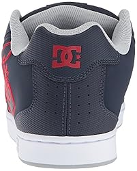 DC Men's Net XE Skate Shoe, Navy/red, 9 Medium US