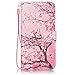 iPhone 5S Case, iPhone 5 Wallet Case, Firefish [Kickstand] [Shock Absorbent] Double Protective Case Flip Folio Slim Magnetic Cover with Wrist Strap for Apple iPhone 5/5S/SE-Cherry