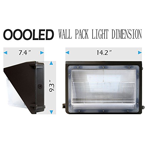 60W 6600lm LED Wall Pack Light,4Pack ,120-277V 5000K Daylight DLC cETLus-listed 2500-450W MH/HPS replacement, Outdoor/Entrance(5-Year Warranty)LPK 60W 4pk(5000K)