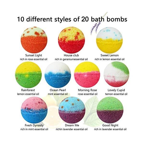 Bath-Bombs-Gift-Set-20-Handmade-Organic-Bubble-Bath-Bombs-Wonderful-Fizz-Effect-Bath-Gift-For-Valentines-Day-Christmas-Any-Anniversaries Bath Bombs Gift Set, 20 Handmade Organic Bubble Bath Bombs, Wonderful Fizz Effect Bath Gift For Valentine’s Day…