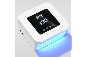 GAOY Cordless UV LED Nail Lamp for Gel Nails, Rechargeable UV Light, Professional Nail Dryer with 4 Timers, Automatic Sensor and Sensitive Mode for Fast Curing, White