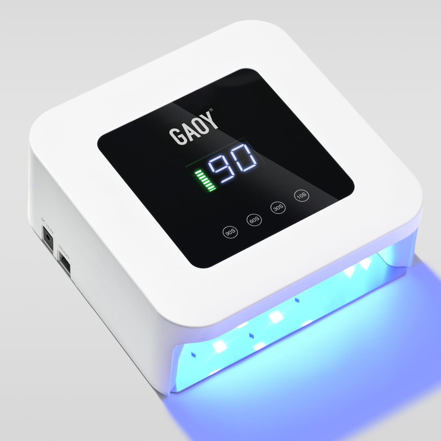 Photo 1 of GAOY Cordless UV LED Nail Lamp for Gel Nails, Rechargeable UV Light, Professional Nail Dryer with 4 Timers, Automatic Sensor and Sensitive Mode for Fast Curing, White