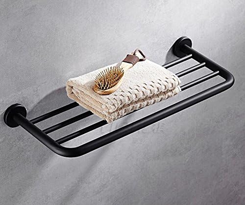 KIEYY 304 Stainless Steel Scandinavian Towel Rack, Bathroom Rack, Bath Towel Rack, Black Bath Towel bar, no Holes,70cm Perforation