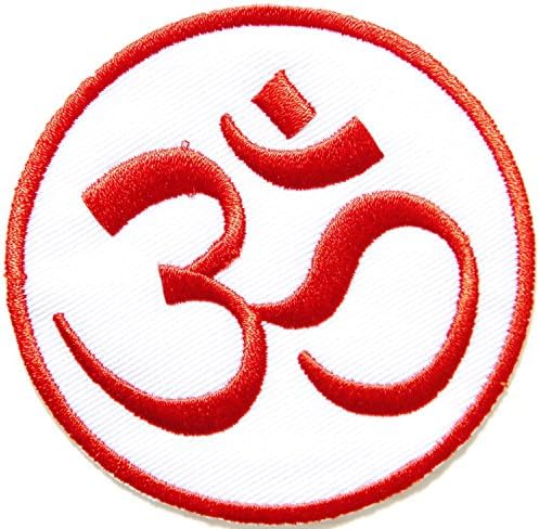 Aum Om Ohm Hindu Yoga Indian Lotus Lucky Sign Logo Hippie Retro Biker Jacket T-shirt Vest Patch Sew Iron on Embroidered Badge Custom