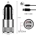 For Samsung Galaxy S9/S9+/NOTE8/S8/S8 Plus Car Charger, 3.1A USB Type C Car Charger, JOMOQ Retractable Coiled Dual-Port Quick Charger for ChromeBook Pixel, Nexus 6P, HUAWEI Mate 10,OnePlus 5T and More