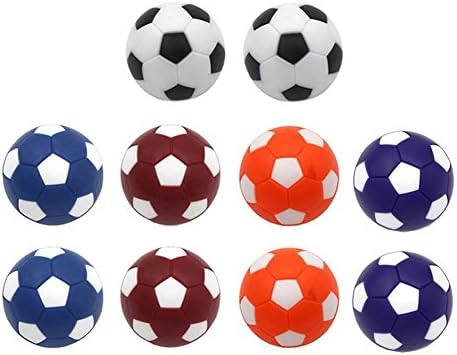 Colorful Table Soccer Foosballs Replacements Balls, Qtimal Mini 36mm Official Foosball Set of 10