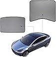 Model 3 Glass Roof Sunshade Sunroof Rear Window Sunshade Compatible for Tesla Model 3 (2 of Set) (top roof+ Rear)