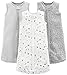 Simple Joys by Carter's Baby 3-Pack Poly Sleeveless Sleepbag, Grey/Green/White, Stripe/Animal, 6-9 Months