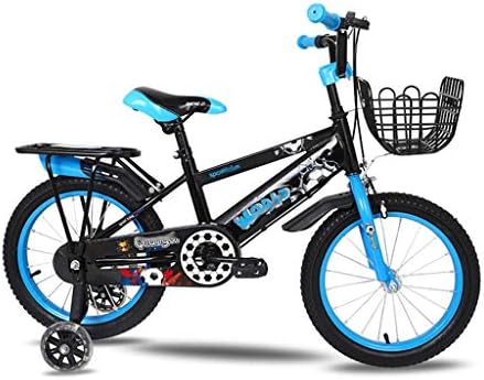 子供の自転車3 12歳の男の子を12 14 16 18インチのマウンテンバイク 男の子と女の子自転車 ベビーカー 軽量で収納バスケット ラッピング無料 ブルー イエロー Color Blue Inches Flash Size レッド