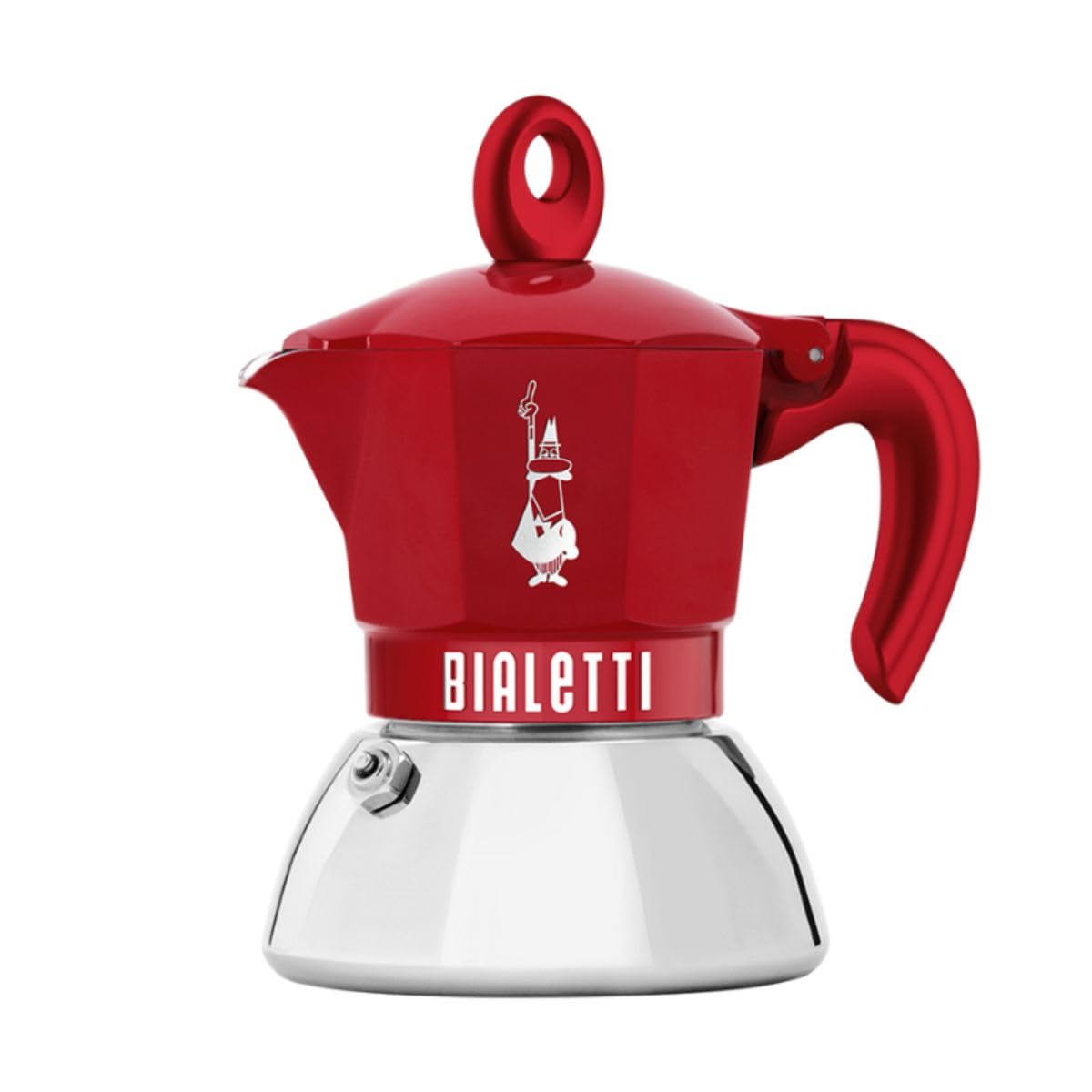 Bialetti (ビアレッティ) モカインダクション エクスクルーシブ レッド 2カップ用 IH対応 & 直火式 (コーヒーメーカー エスプレッソメーカー マキネッタ) の商品画像