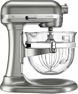 KitchenAid KF26M2XNP 6-Qt. Professional 600 with Glass Bowl Nickel Pearl