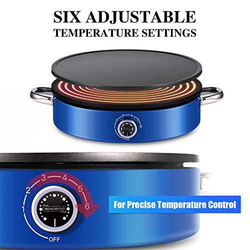 MICHELANGLEO Crepe Maker 13 Inch, Professional Electric Crepe Maker