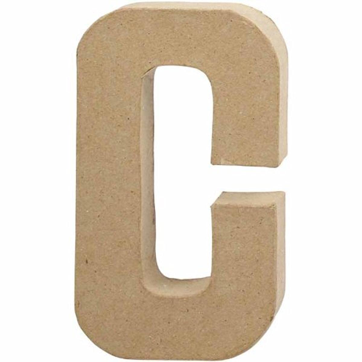 Creativ 100263 20.5 cm 1-Piece Papier Mache Letter C, Beige