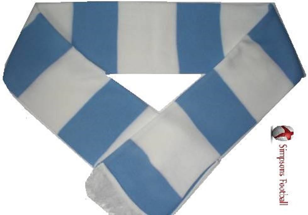 Simpsonsfootball Manchester City Scarf Retro Bar Scarves