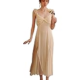 SINGINGQWEEN Womens Sleeveless NIghtgown Lace Sleepwear Victorian NIghtdress Babydoll Chemises Lounger Sleepshirt Pajamas
