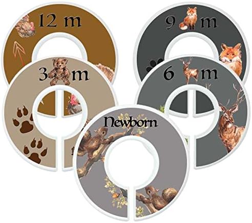 Mumsy Goose Baby Nursery Closet Dividers, Closet Organizers Baby Boy Woodland