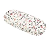 EZESO Fabrics Floral Retro Light Portable Eyeglasses Case (D)