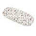 EZESO Fabrics Floral Retro Light Portable Eyeglasses Case (D)