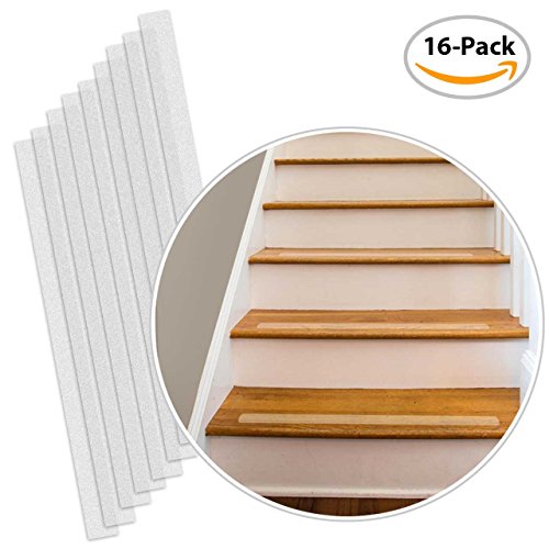 Nonslip Stair Strips 16 Pack Precut Clear Step Strips 2”x24