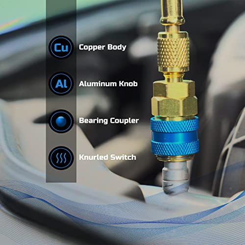 Lichamp R1234yf Refrigerant Recharge Kit, AC R134a 1234yf Gauge Set