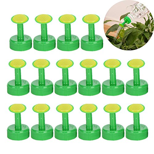 IYSHOUGONG 16 Pcs Portable Bottle Cap Sprinkler PVC Plastic Watering Caliber Little Nozzle Sprinkler Head Mist Nozzle for Plants Vegetables Gardening