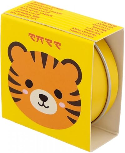 Puckator Adoramals Panda Pig Tiger Bear Lip Balm Tin Set - Moisturising Lip Care