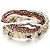 Besteel 7 PCS Boho Jewelry Beaded Bracelets for Women Men Link Wrist Stretch Chain Bracelet Set 3 Colors