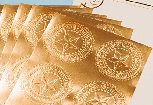 Great Papers! Starburst Embossed and Gold Foil Certificate Seal, 1.75