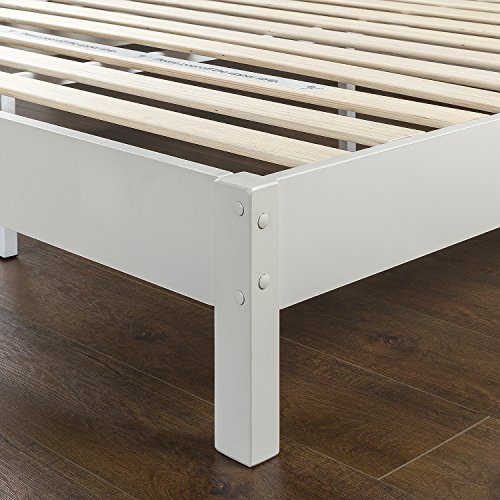 ZINUS Wen Wood Deluxe Platform Bed Frame with Headboard / Solid Wood