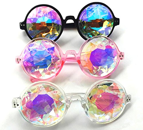 STLY Festivals Kaleidoscope Glasses Rainbow Prism Sunglasses Goggles
