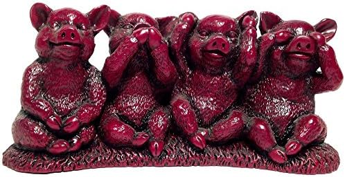 See No Evil, Hear No Evil, Speak No Evil, Do No Evil, Red Soapstone Pigs