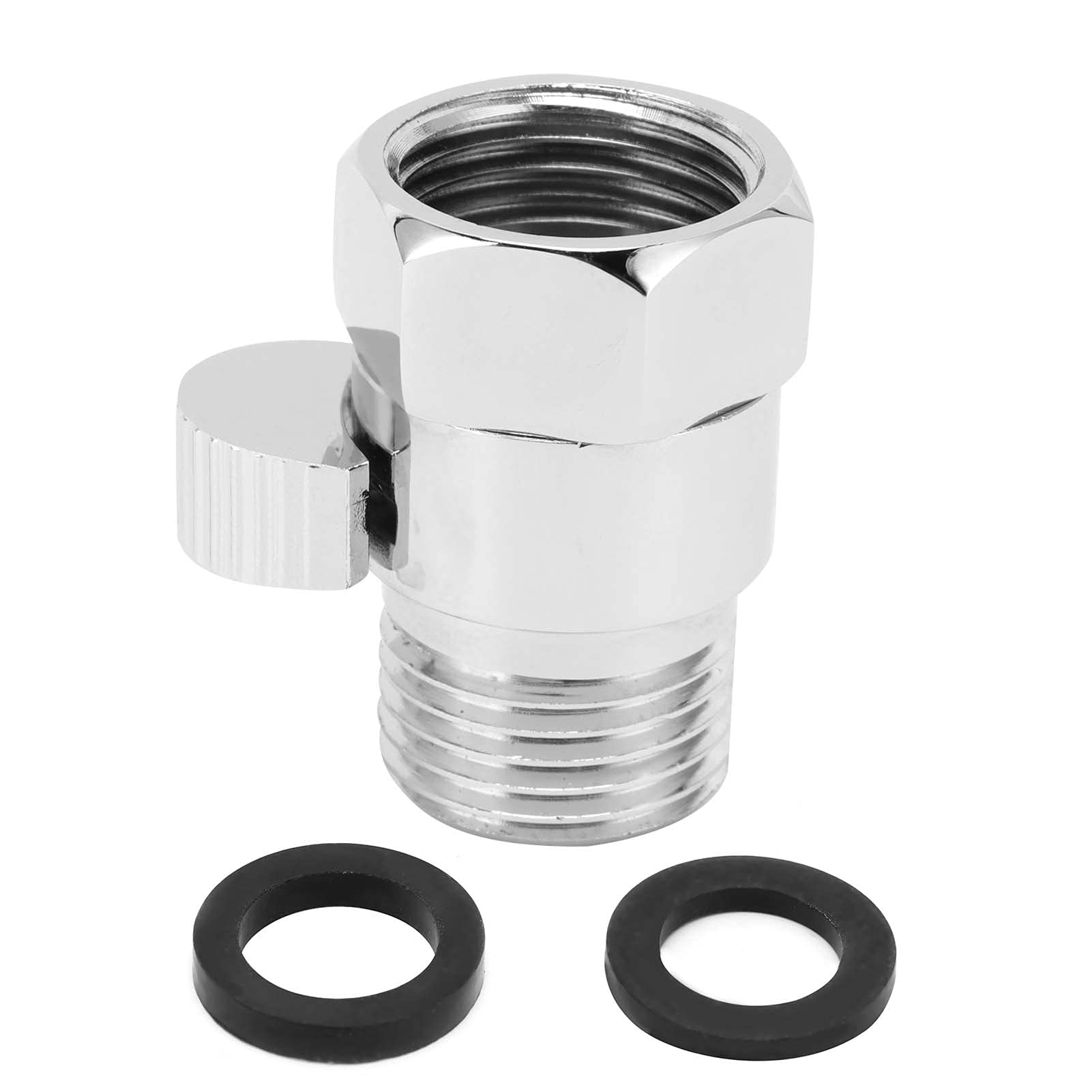 Brass G1 2 Shower Stop Valve with Leakproof Ceramic Shut Off Valve, Lever Handle Universal Connection 1.5in One Piece Molding Design